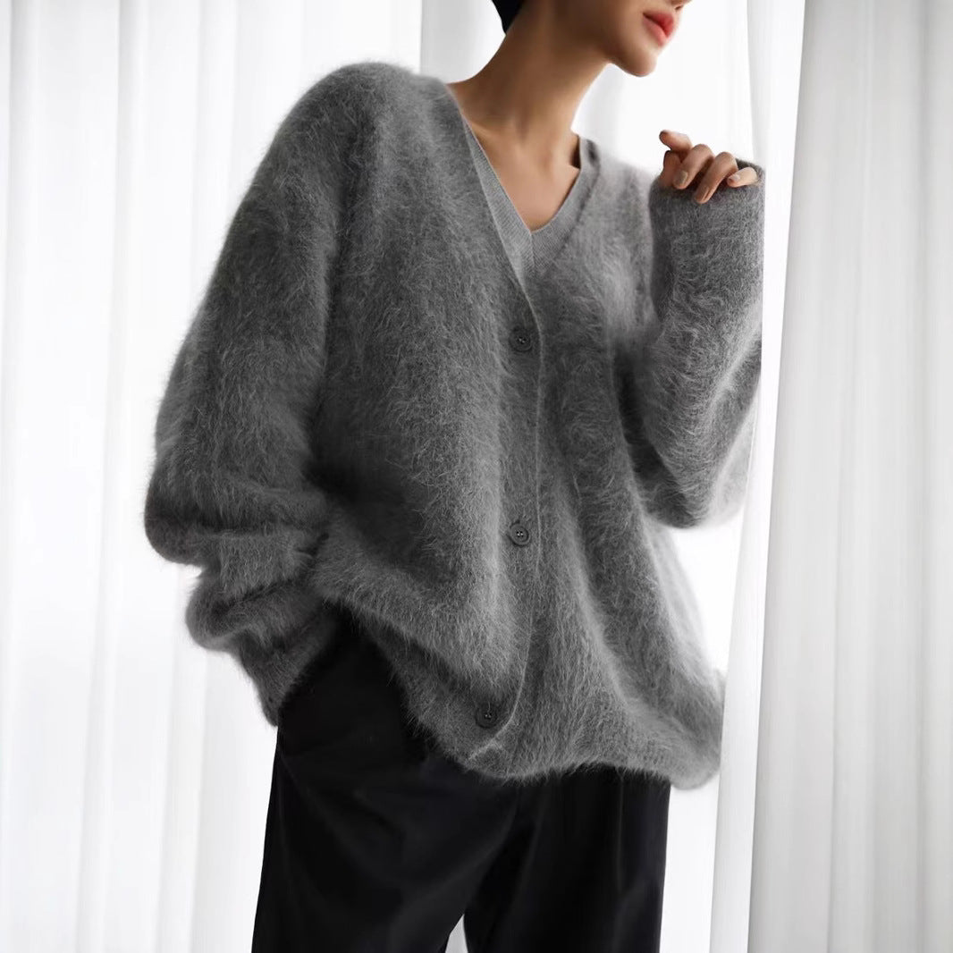 Women's Knitted Lazy Loose Long Sleeve Coats