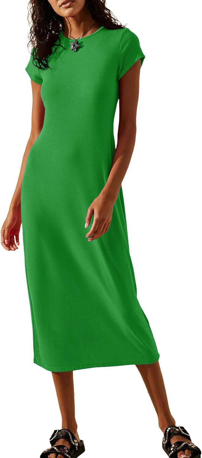 Women's Popular Solid Color Sexy Sleeve Sheath Dress