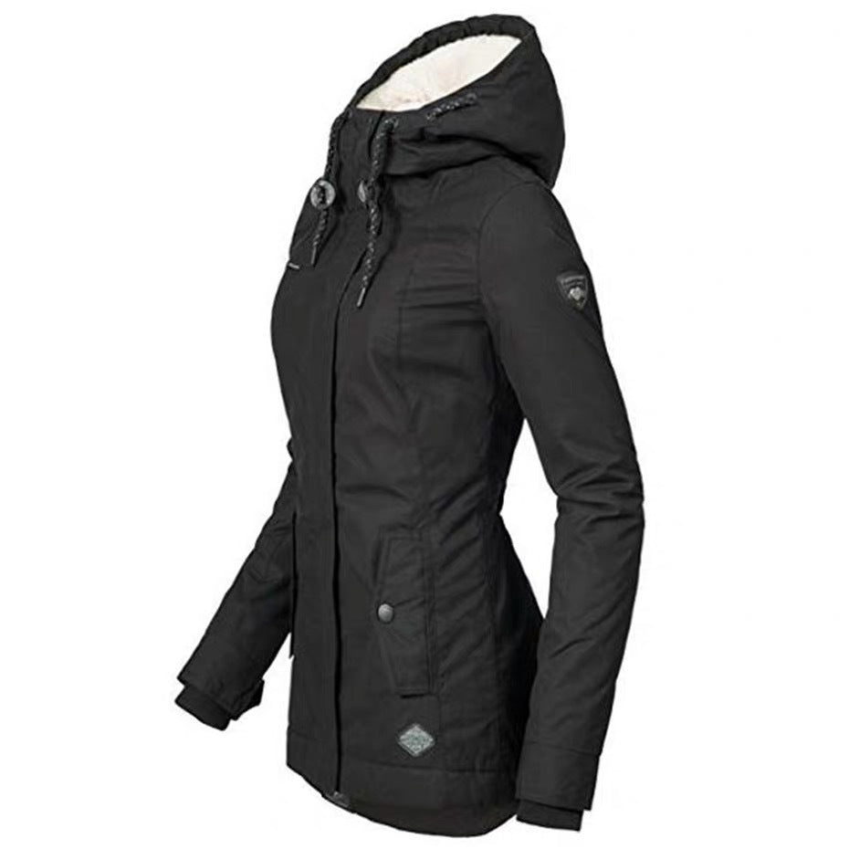 Women's Veet Padded Lamb Wool Parka For Coats