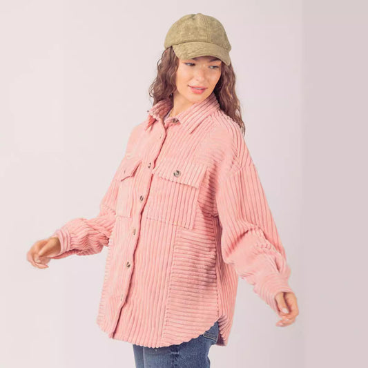 Women's Winter Fashion Big Pit Strip Pocket Coats