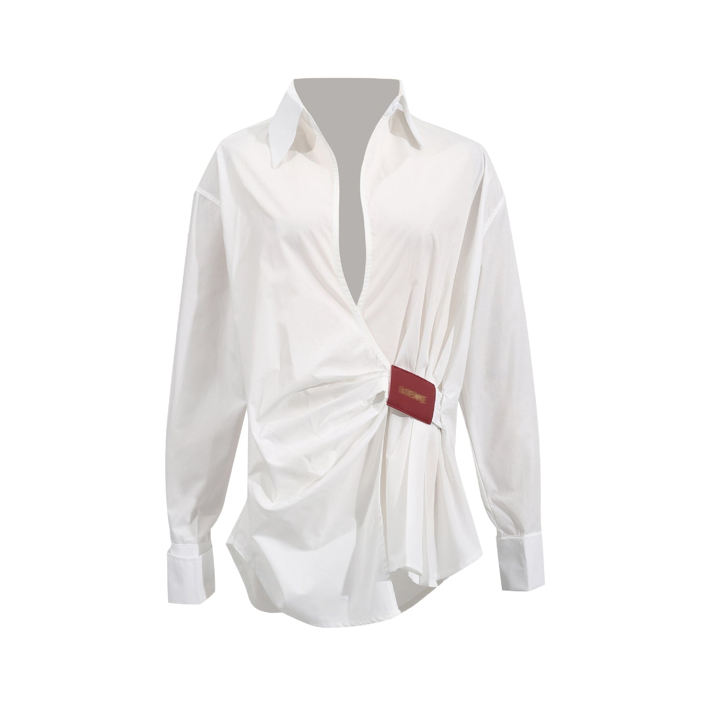 Women's Fashion Temperament Leisure Style Pleated Design Tops