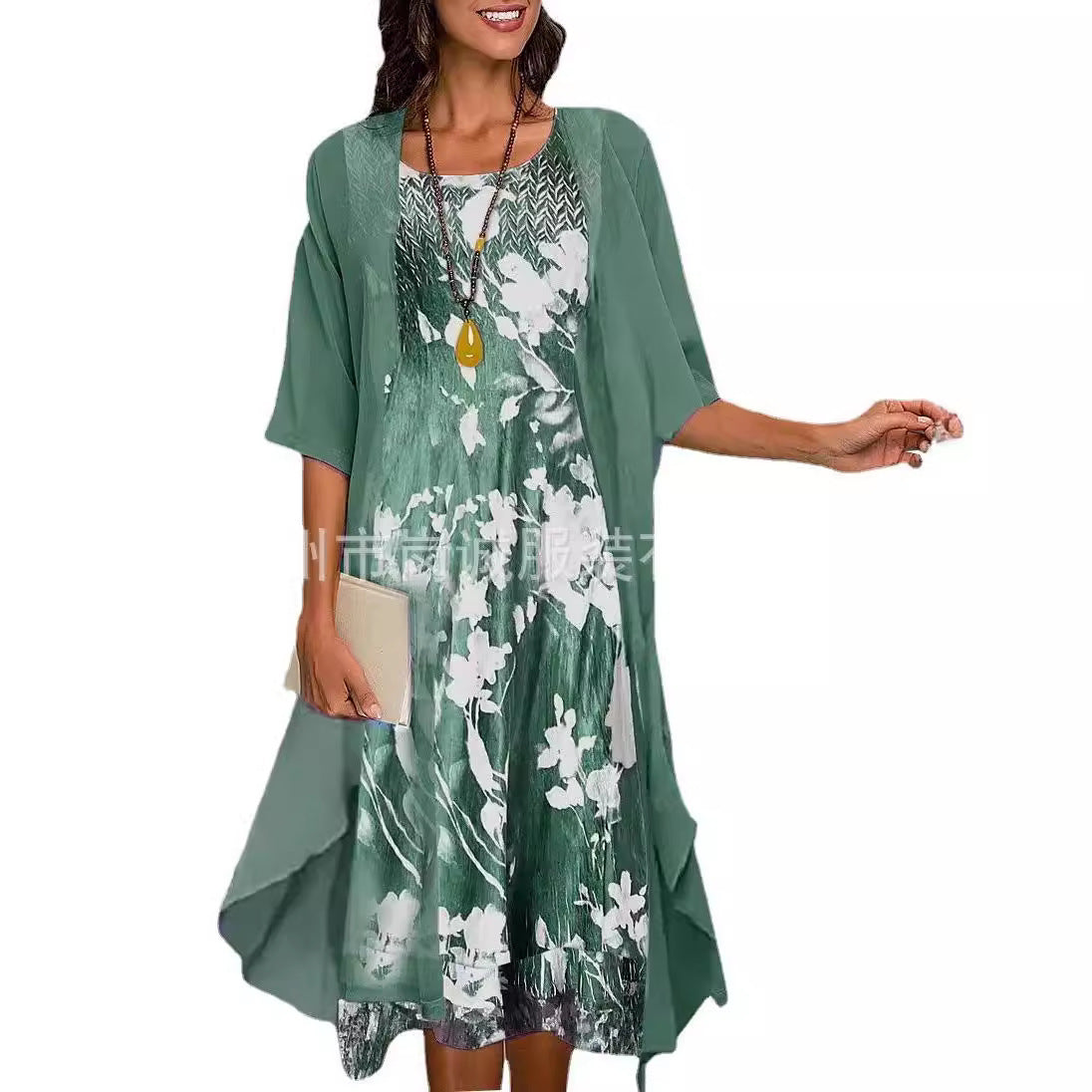 Innovative Fashion Elegant Chiffon Two-piece Set Dress