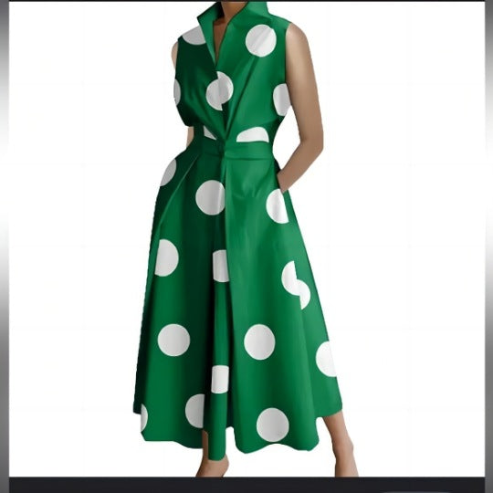 Women's Summer Commuting Fashion Solid Color Button Dresses