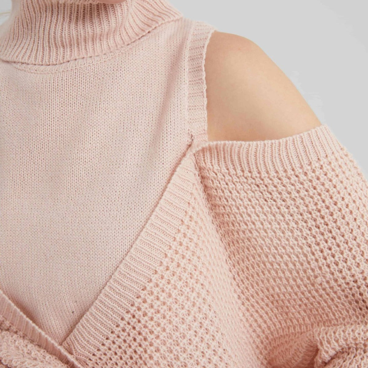 Women's Gentle High-grade Solid Color Knitted Design Long Sweater