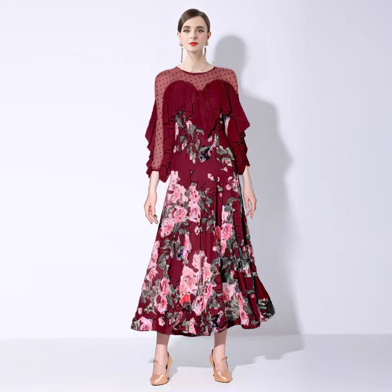 Dance National Dress Printed Long Sleeve Dresses