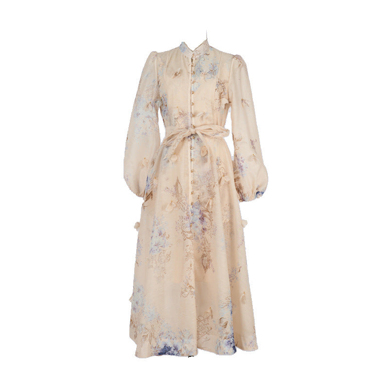 Catwalk Design Sense Hanging Flower Long Dresses