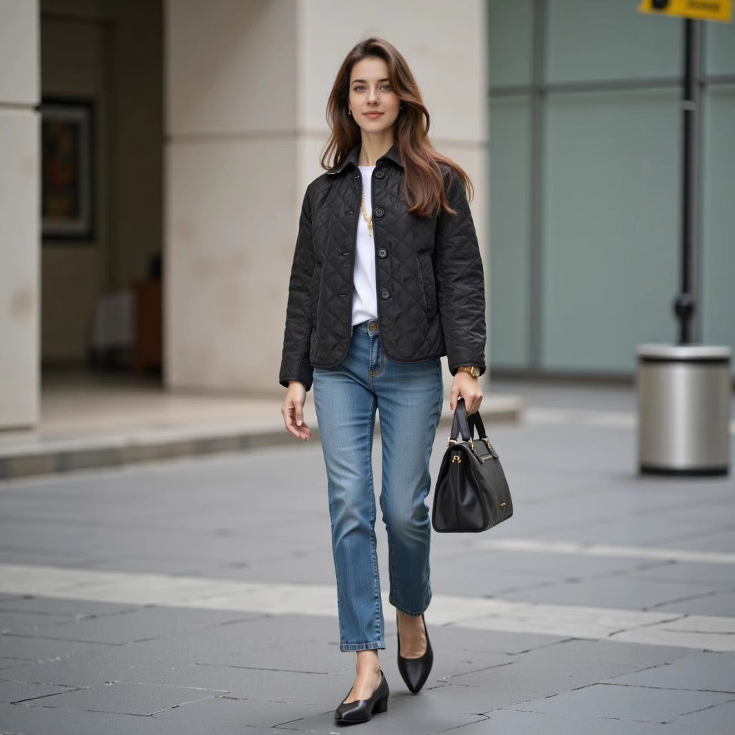 Temperament Lapel Single Breasted Slim Fit Warm Coats