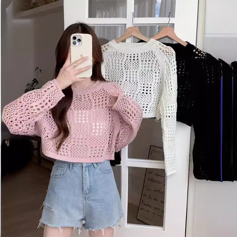 Women's Style Summer Versatile Sun Protection Thin Knitted Women's Sweater