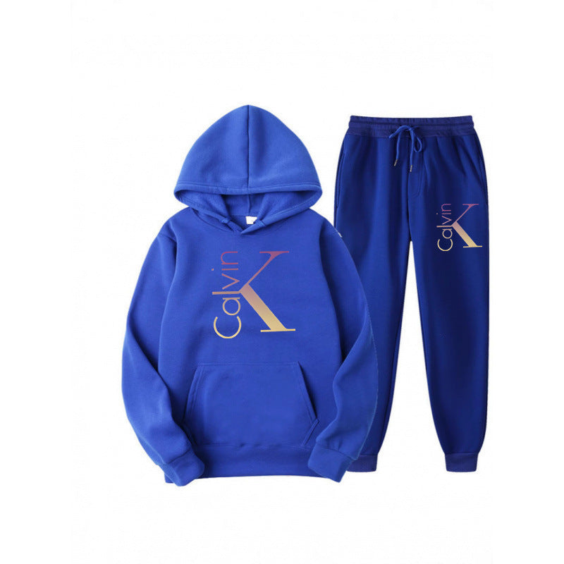 Hooded Sweatshirt Sports Two-piece Set Gradient Letter Suits