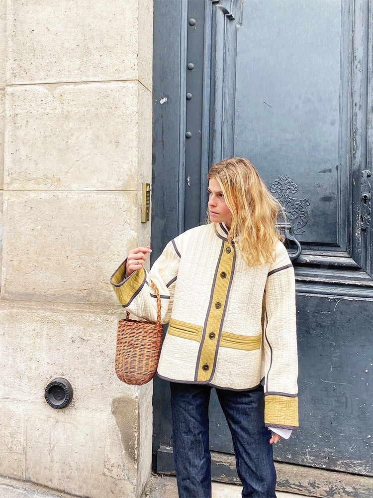 Women's Charming Creative Fashion Color Contrast Coats