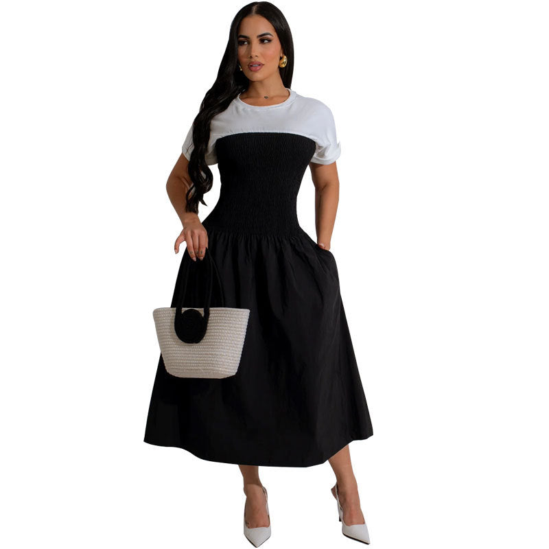 Women's Sleeve Casual Summer Fashion Design Tight Waist Tea Shorts