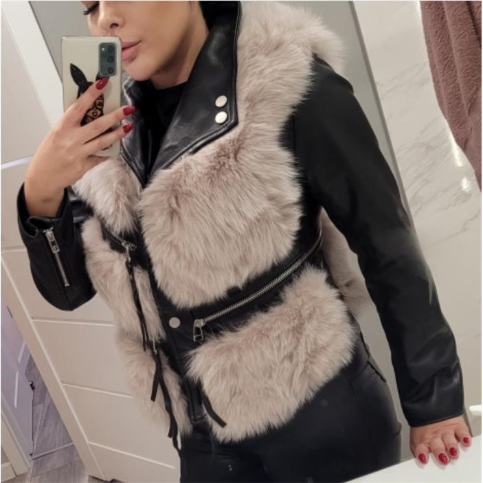 Women's Unique Trendy Faux Fox Fur Coats