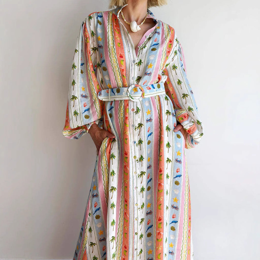 Unique Casual Fashion Belt Linen Long Cardigans