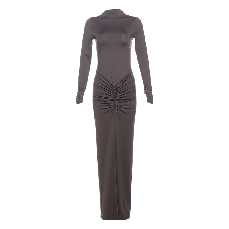 Women's Sexy Slimming Beam Waist Solid Color Dresses