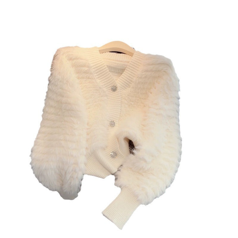 Women's Korean Style Artificial Mink Fur Advanced Soft Coats