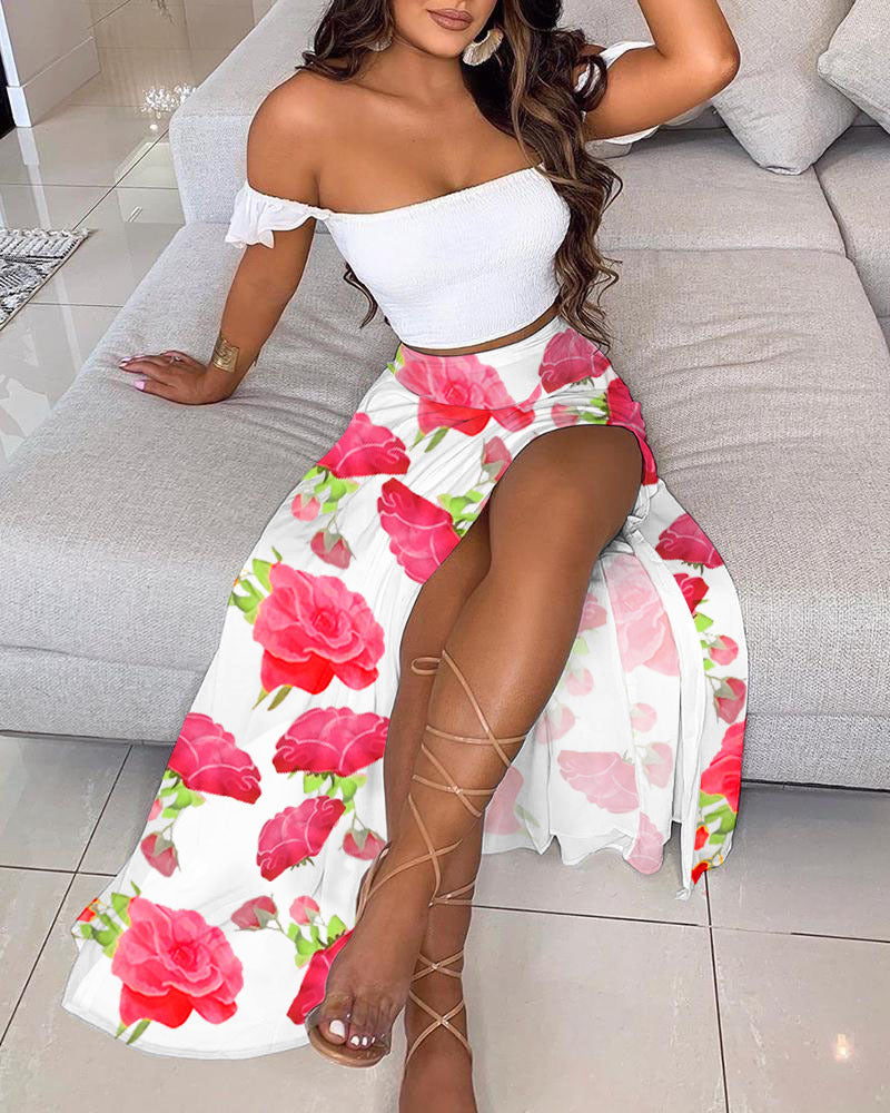 French Bohemian Dress Printed Mid-length Retro Dresses