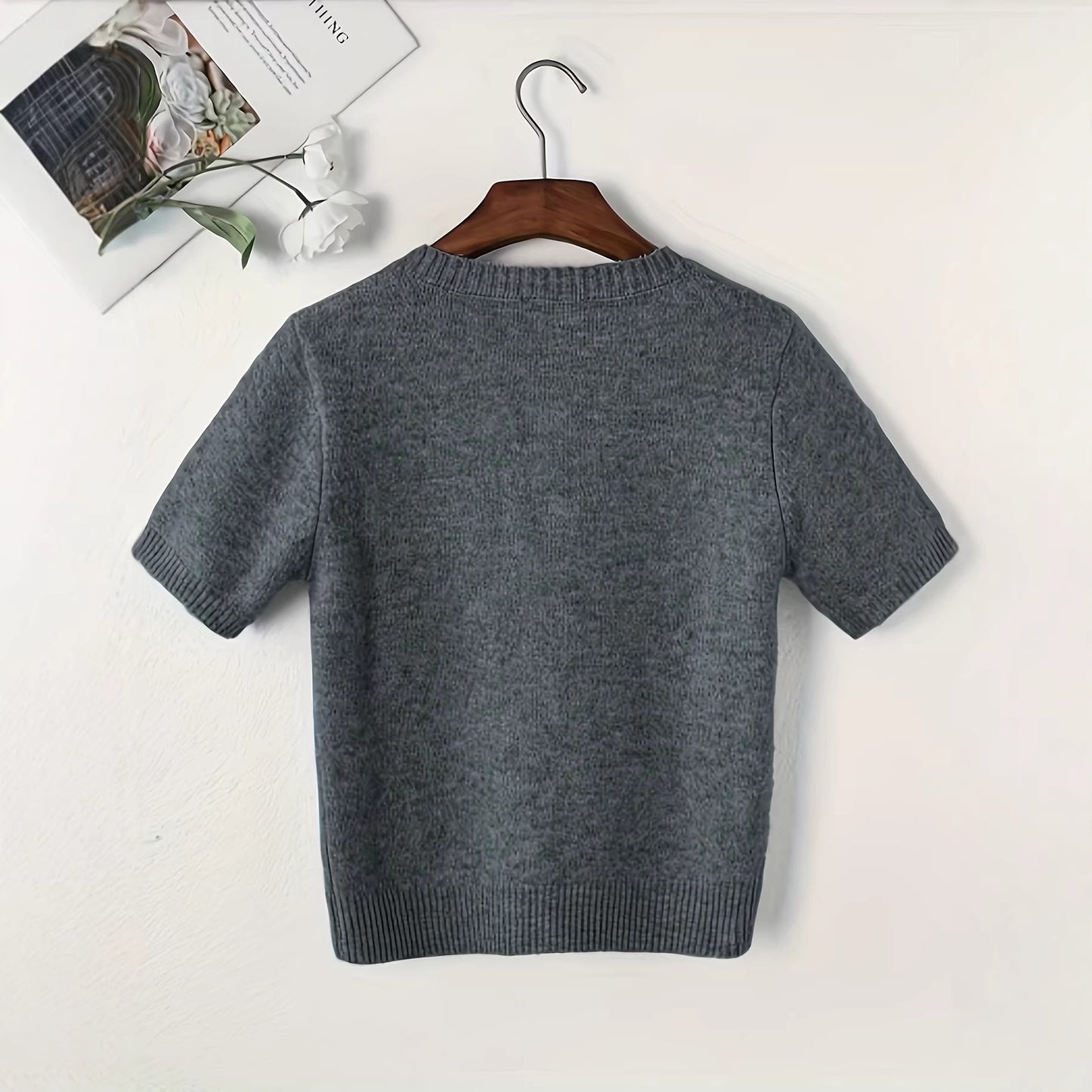 Women's Sleeve Knitted European Goods Round Neck Casual Cardigans