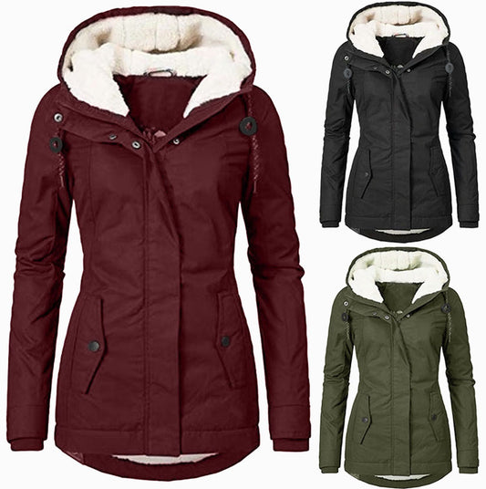 Women's Winter Thickened Cotton Padded Parka Warm Coats