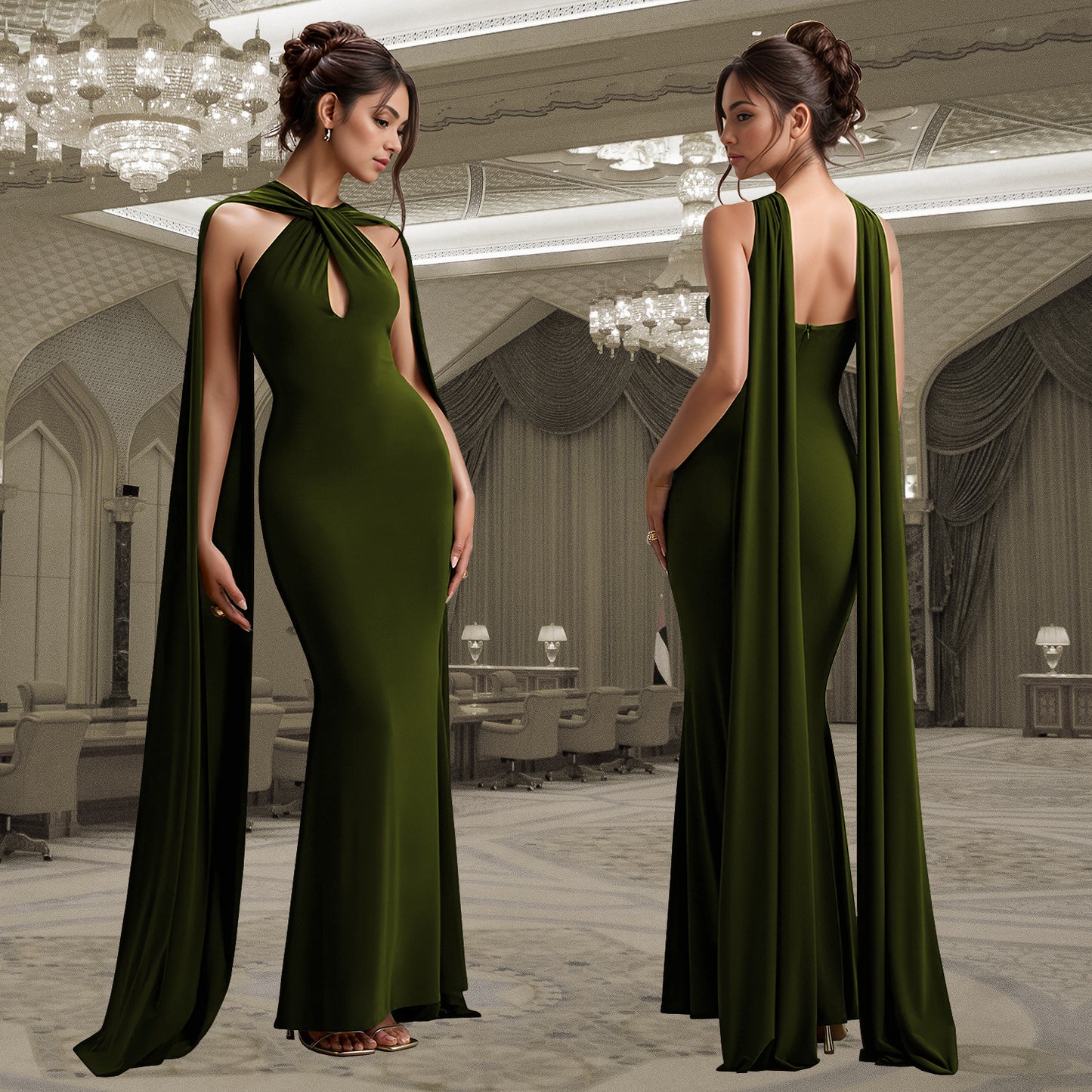 Women's Wear Casual Elegant Dress Ribbon Solid Dresses
