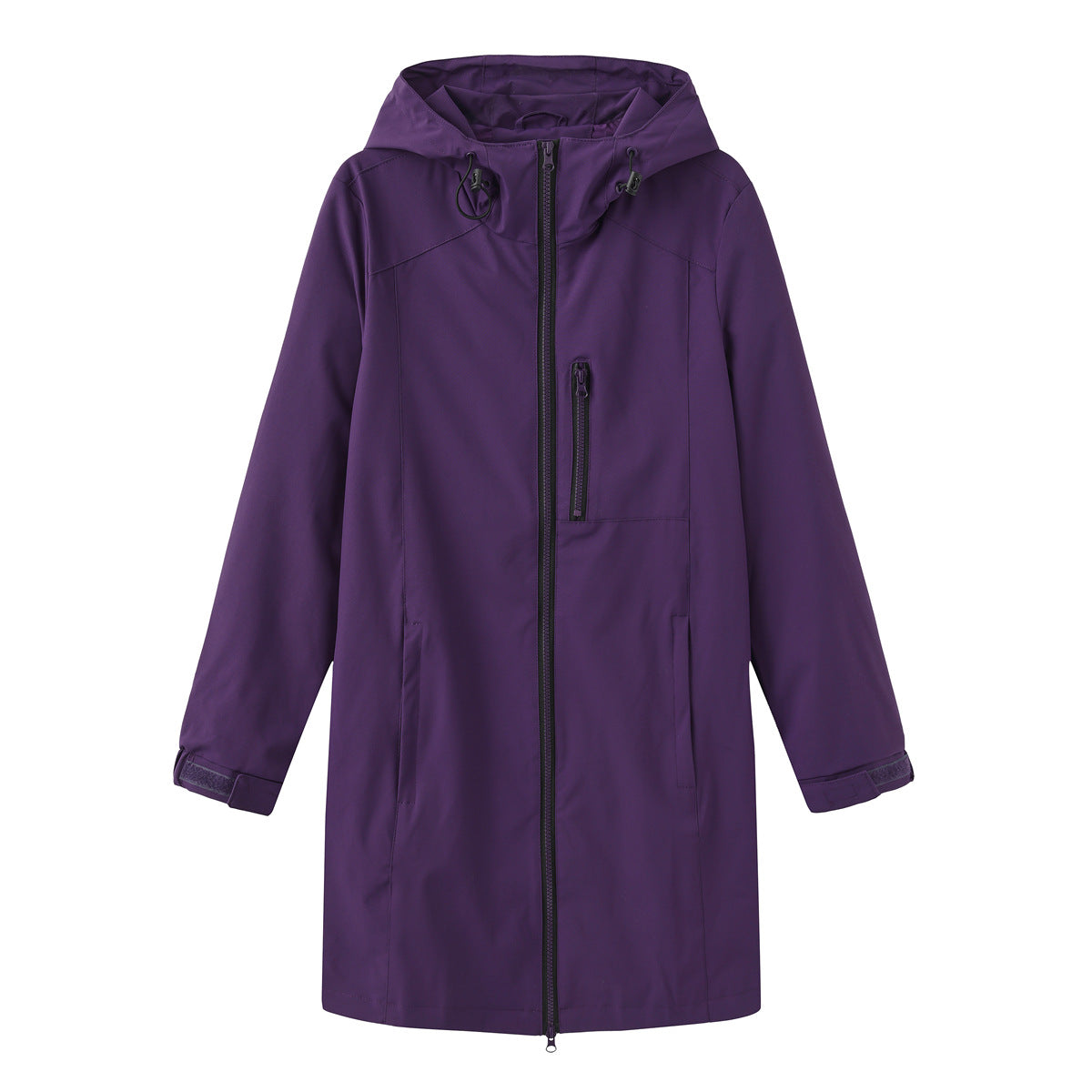 Women's Waterproof Windbreaker Hooded Long Sleeve Loose Coats