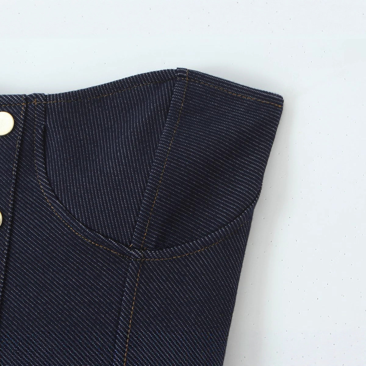 Women's Summer Waist Slimming Mid-length Elegant Denim Dresses