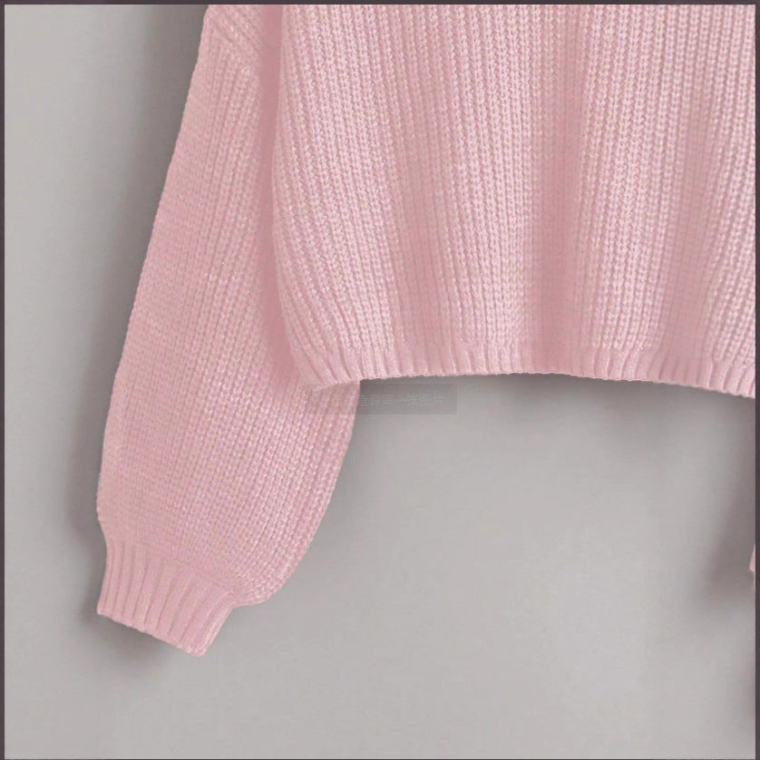 Women's Sleeve Thickened Round Neck Loose Lazy Style Sweaters
