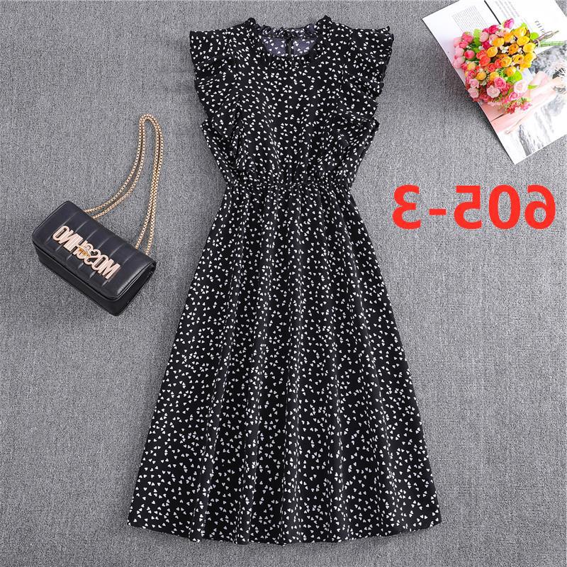 Women's Summer Polka Dot Chiffon Loose Graceful Dress