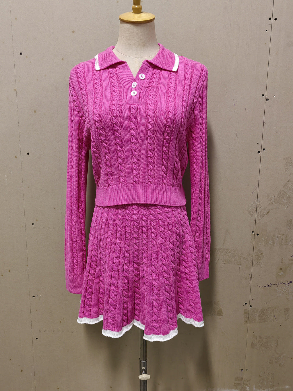 Women's Woolen Long-sleeved Button Lapel Umbrella Suits