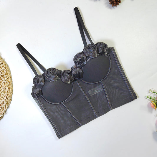 Outer Wear Mesh Beauty Back Underwear Tops
