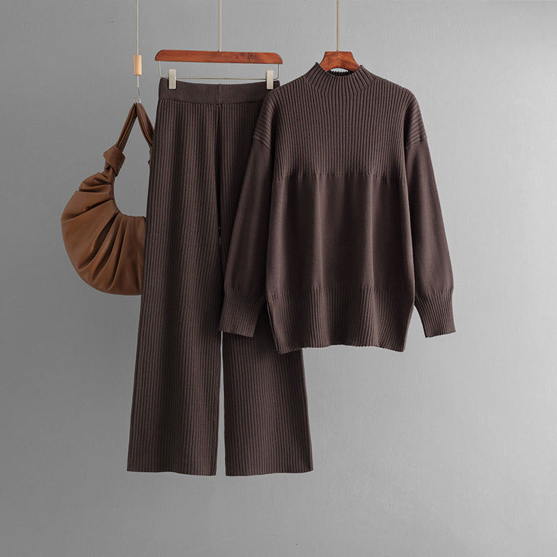 Women's Neck Split Korean Loose Soft Glutinous Suits