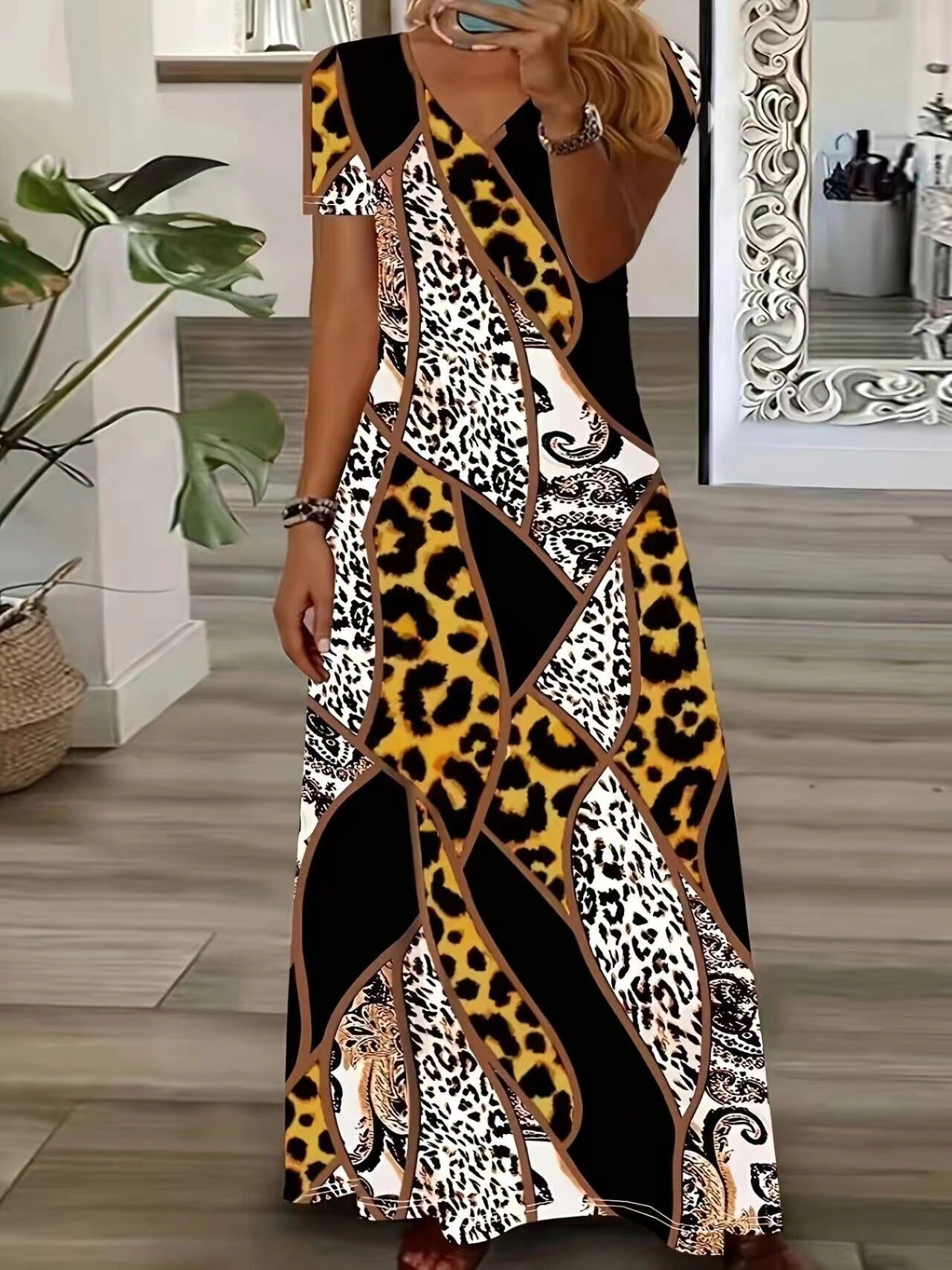 Innovative Comfortable Women's Printed National Fashion Dress