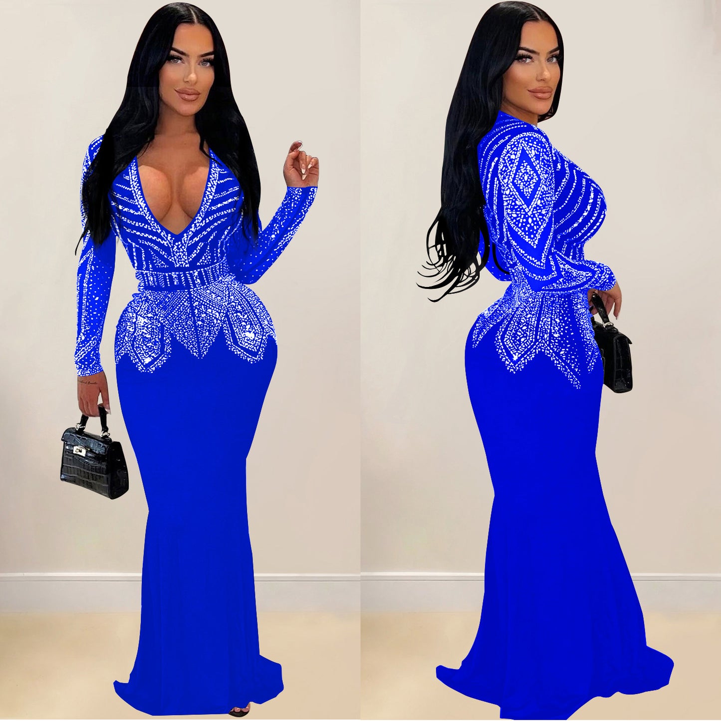 Women's Stylish Fashion Wear Rhinestone Dress Dresses
