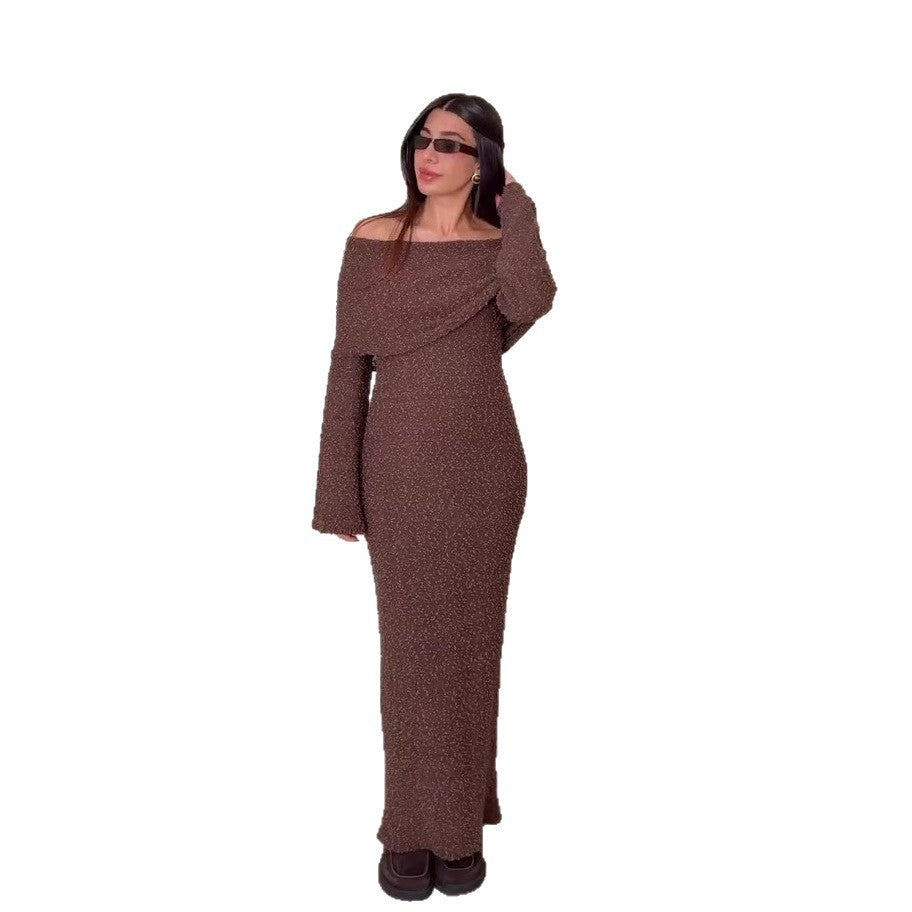 Autumn Sexy Soft Temperament Long Sleeve Dresses