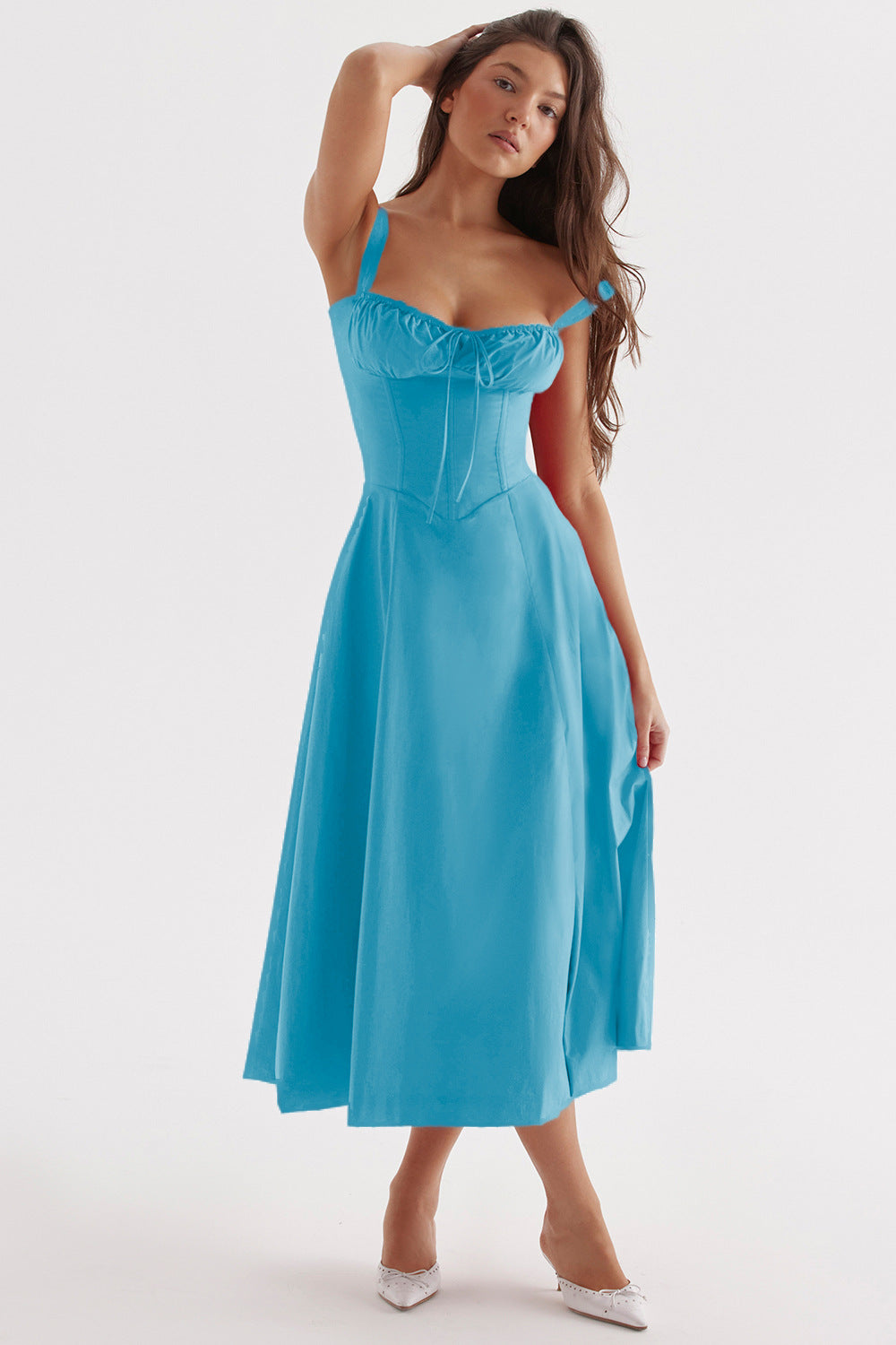 Floral Print Large Swing Dress With Dresses