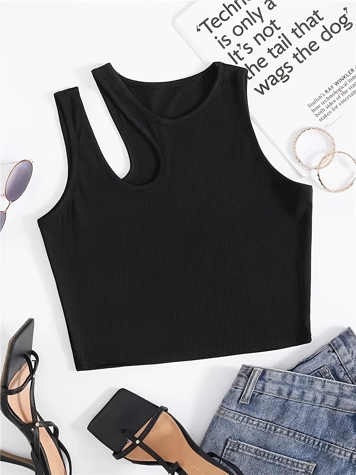 Women's Summer Slim Irregular Breast Enhancement Printing Tops