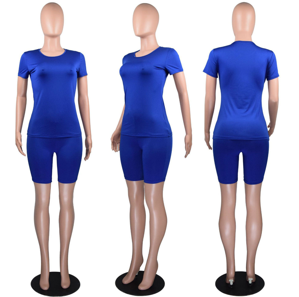 Women's T-shirt Summer Solid Color Casual Fitness Suits