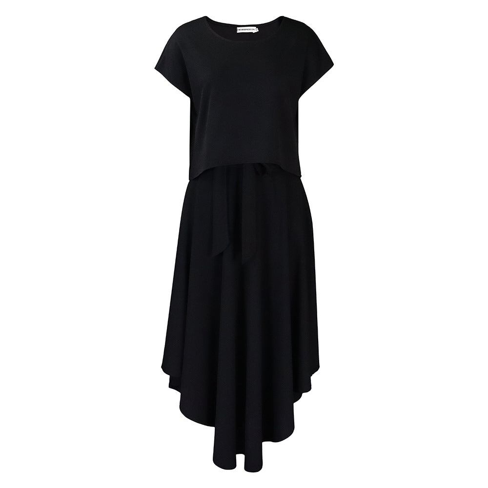 Women's Large Temperament Ol Solid Color Big Hem Fashion Casual Suit