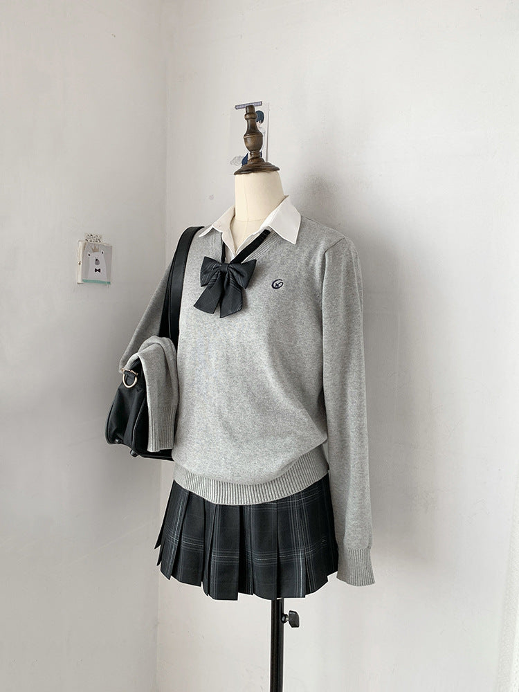 Women's Solid Color Pullover Style College For Schools Uniform
