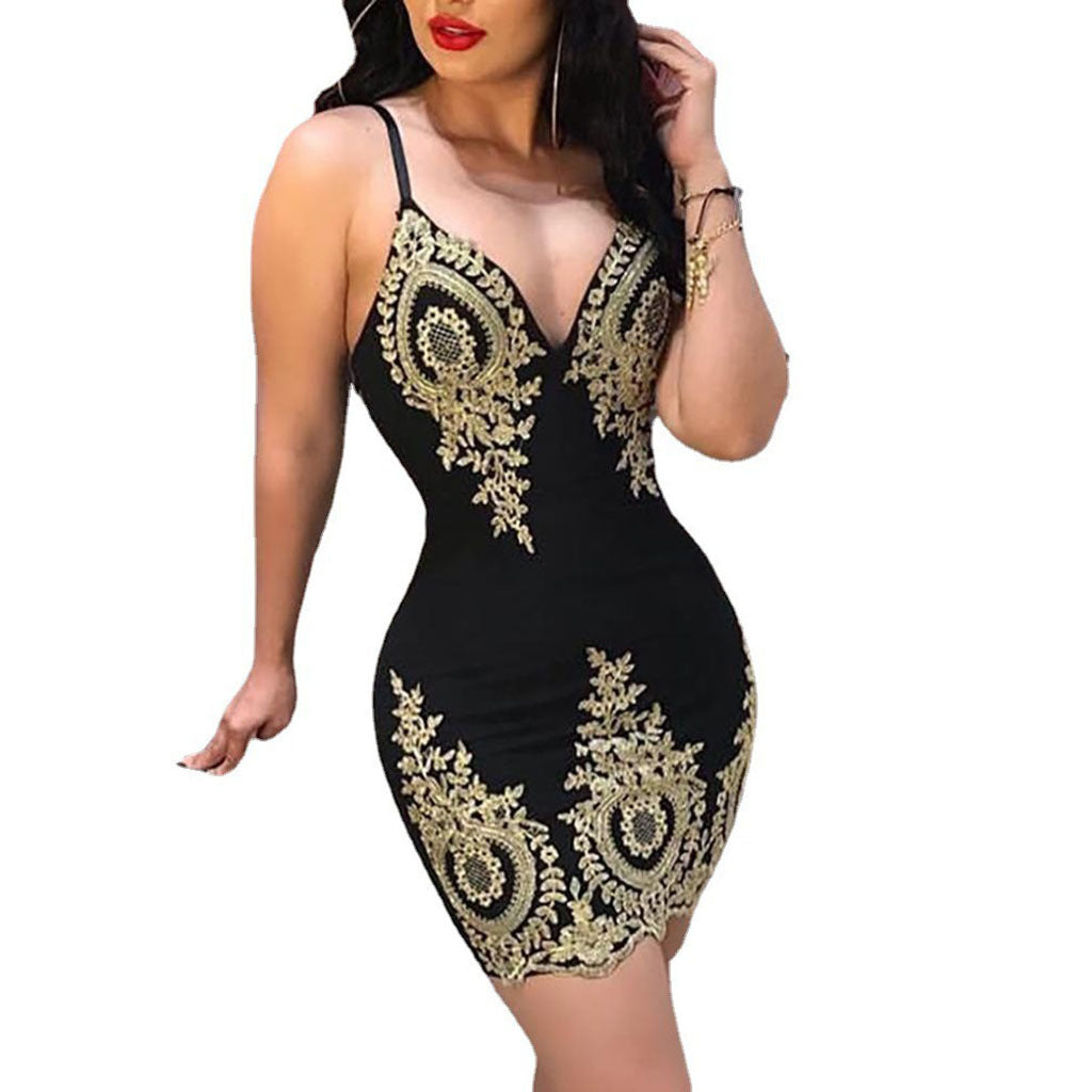 Women's Sheath Lace Sexy Tight Nightclub Dress