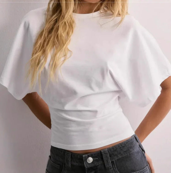 Women's Style Sense Of Design Round Neck Blouses