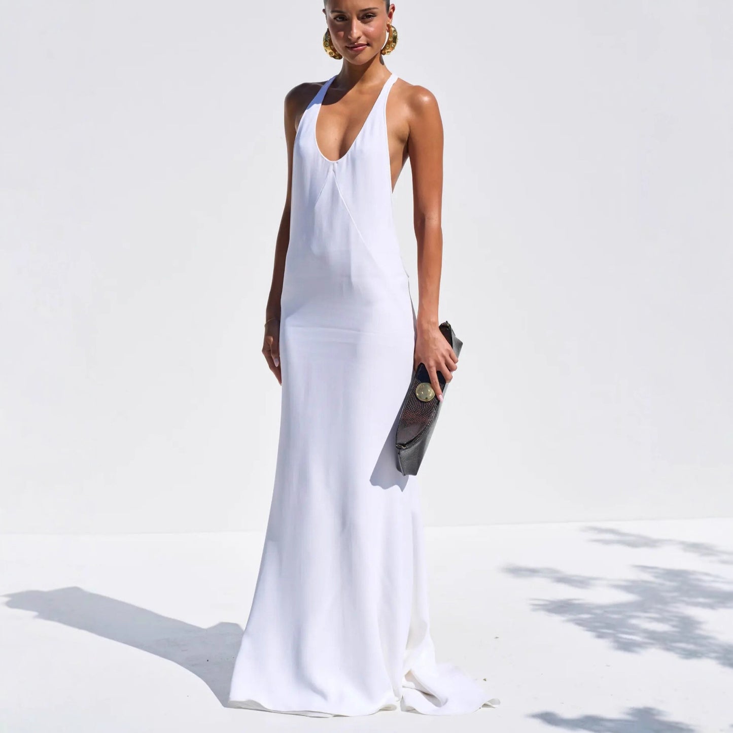 Women's Elegant White Dress Long Summer Sexy Clothing