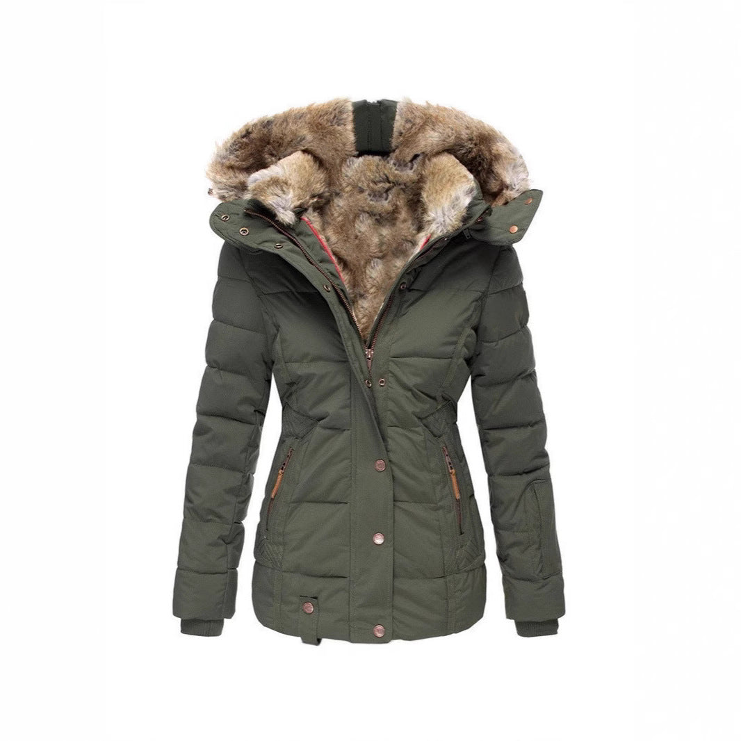 Women's Winter Warm Fur Collar Cotton Clothes Coats