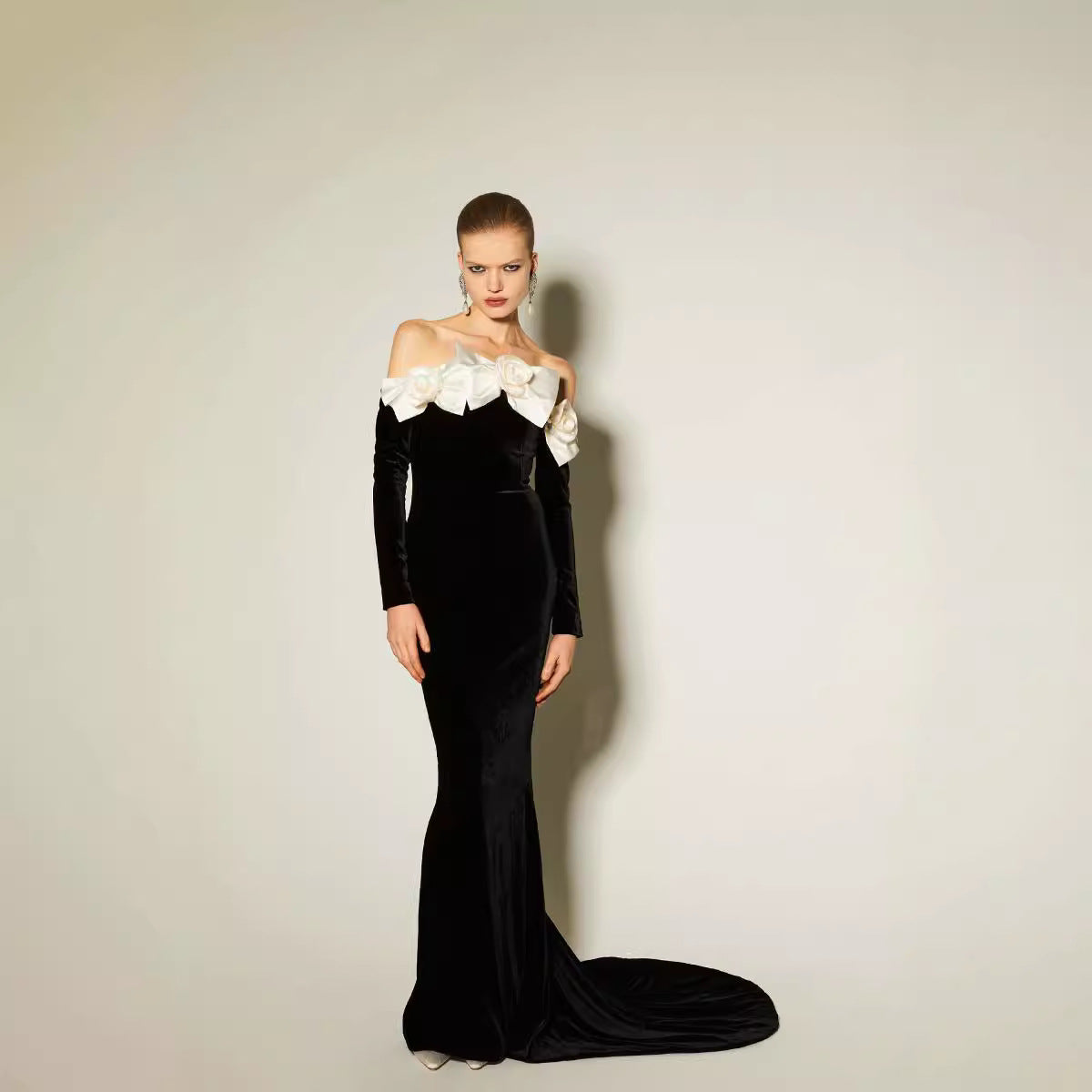 Long Sleeve Dress Hepburn Style Fishtail Dresses