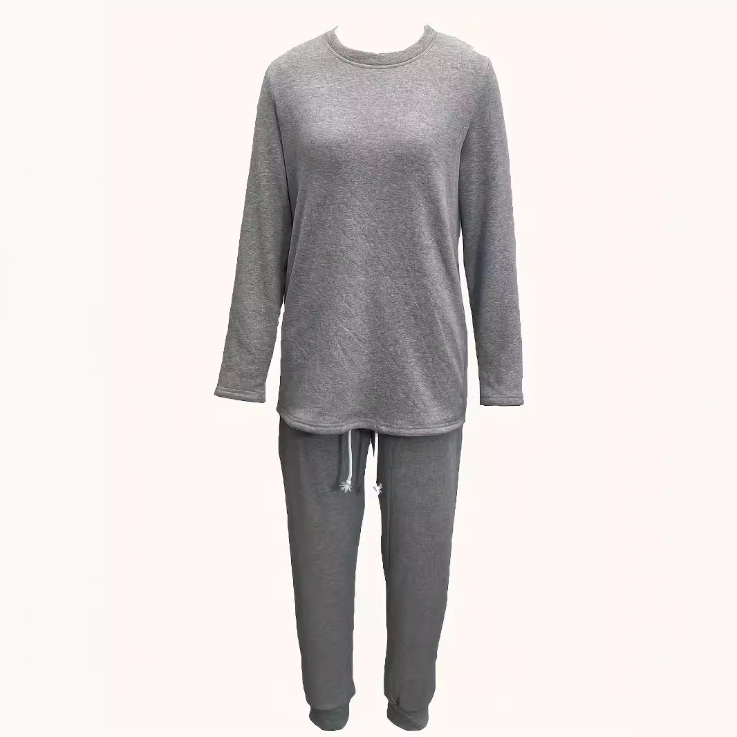 Winter Solid Color Casual Comfortable Thermal Suits