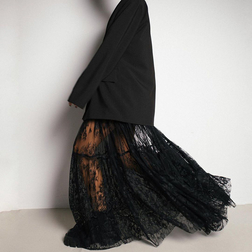 Women's Sexy Lace High Waist Commuter Fashion Skirts