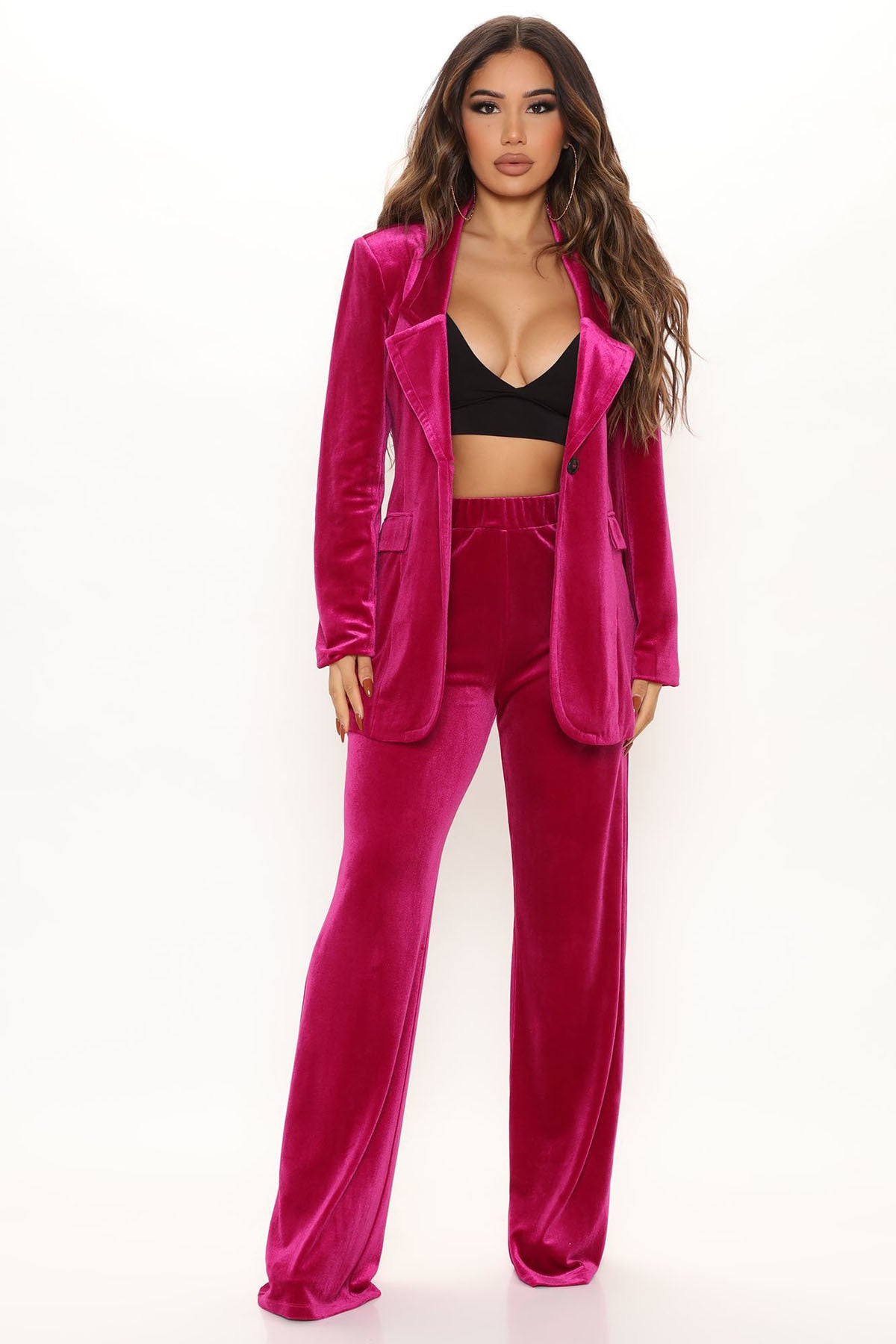 Women's Gold Veet Fashion Casual Solid Color Suits