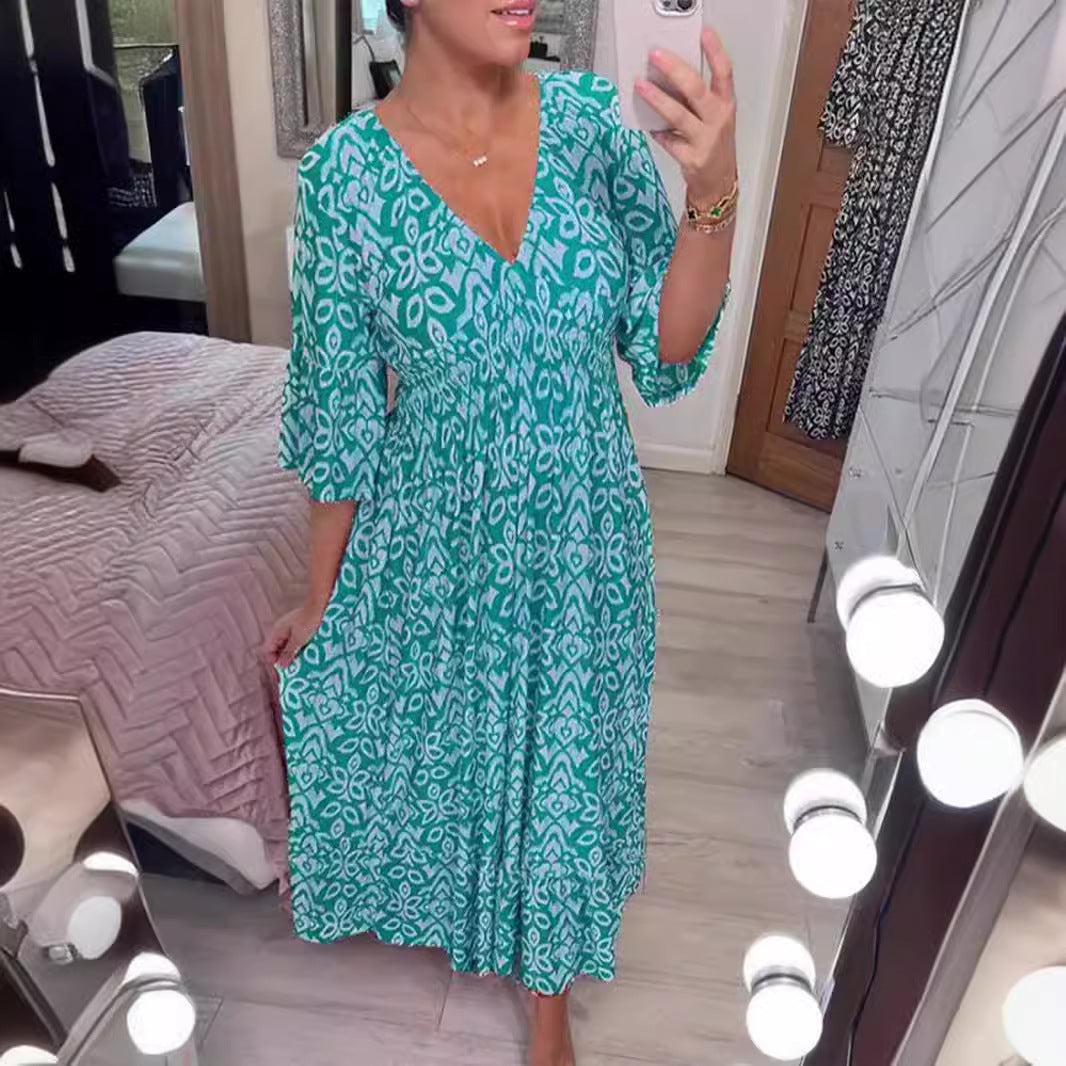 Women's Super Fairy Seaside Holiday Beach Printed Loose Clothing