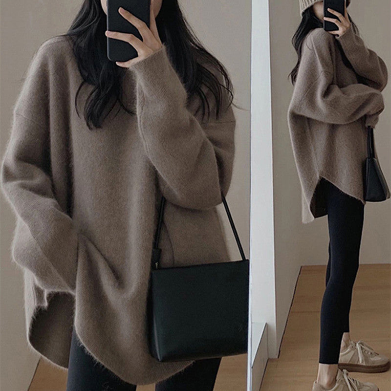 Women's Korean Style Inner Mid-length Knitted Women's Sweater