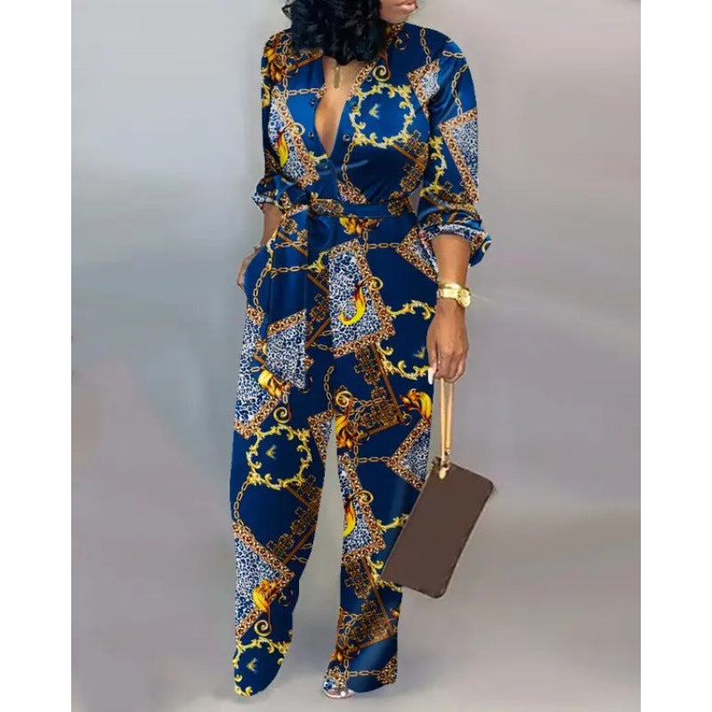 Women's Loose High Waist Casual European Jumpsuits