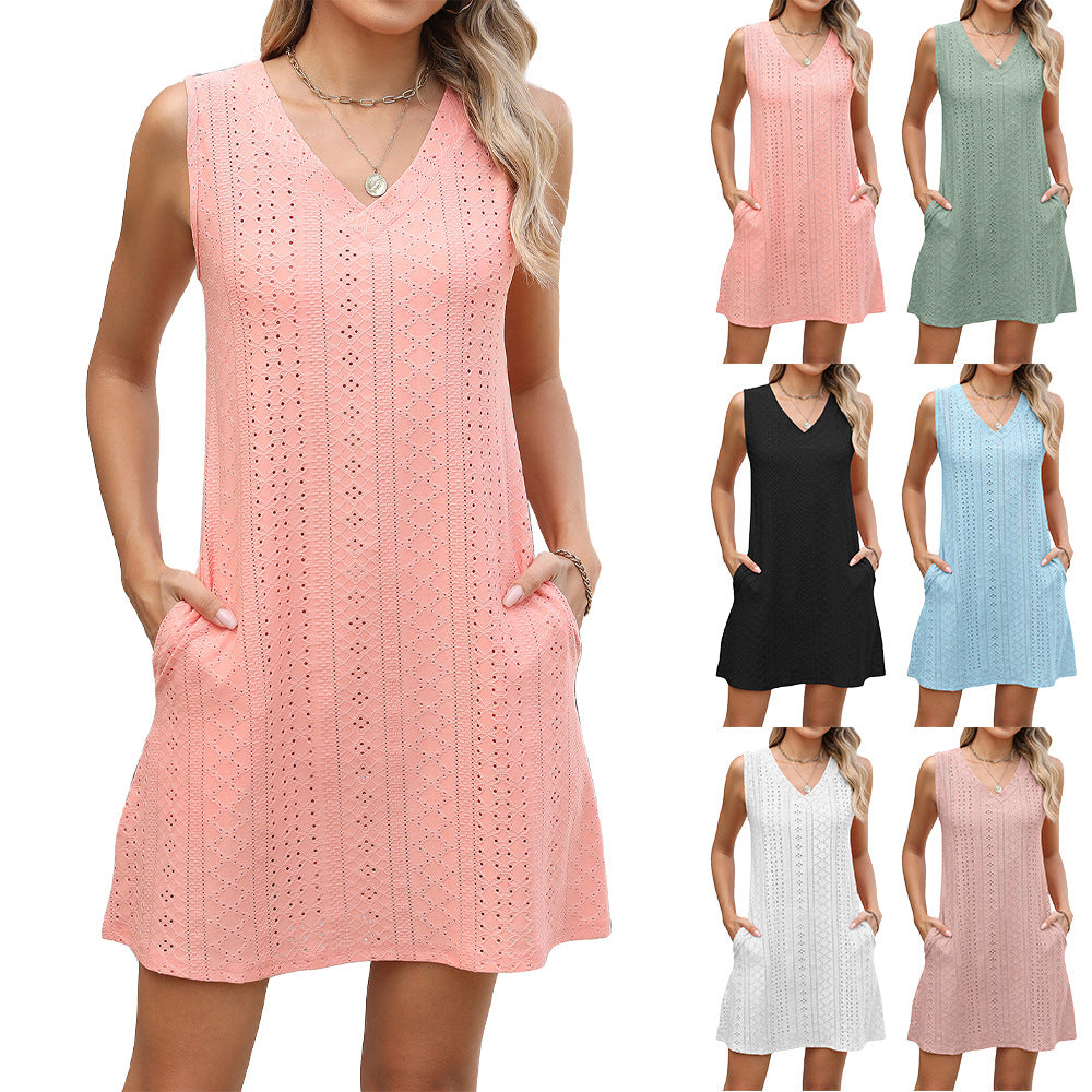 Women's Casual Summer Court Lock Solid Color With Dress